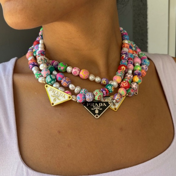 PRADA Repurposed Beaded Necklace - Picture 2 of 3